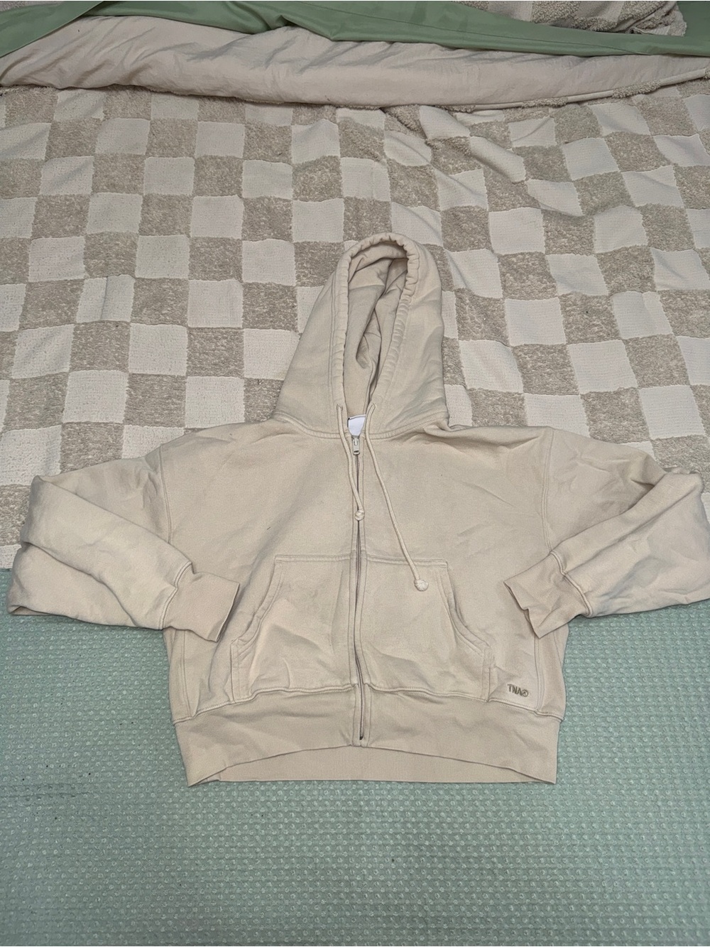 TNA by Aritzia Sweatfleece Cozy Fleece Boyfriend Fit Zip Up size M